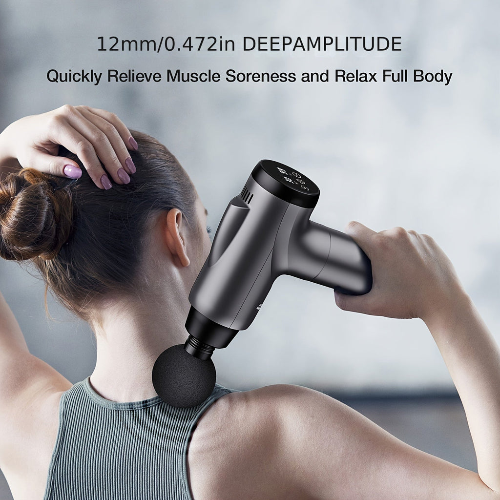 Tragbare schwarze Massage Gun für die Regeneration nach dem Training