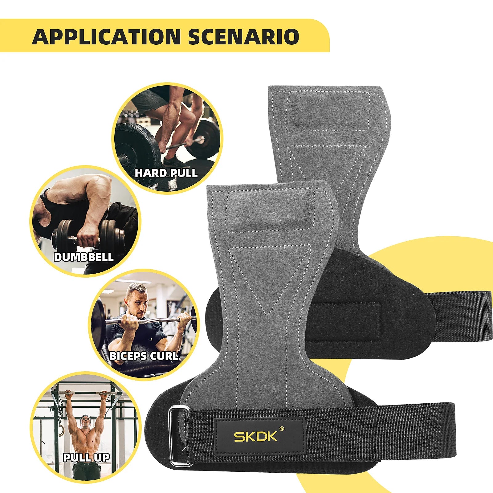 Leder Trainingsgriffe als Fitness-Zubehör für Zugübungen