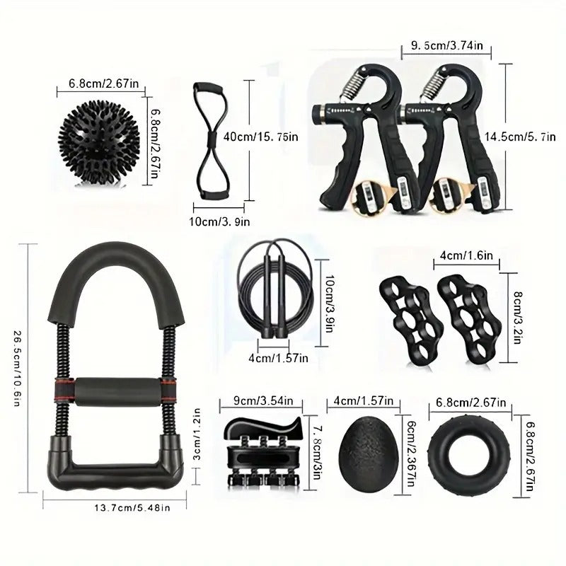 12-teiliges Handgelenk- und Fingertrainer Set